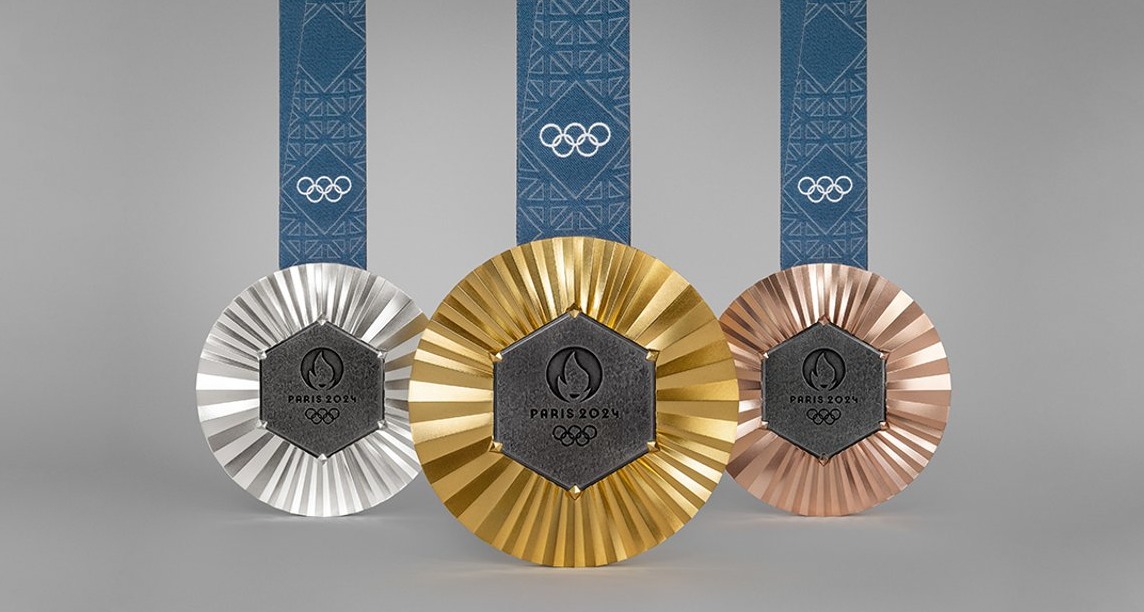 imagen de las medallas de oro plata y bronce