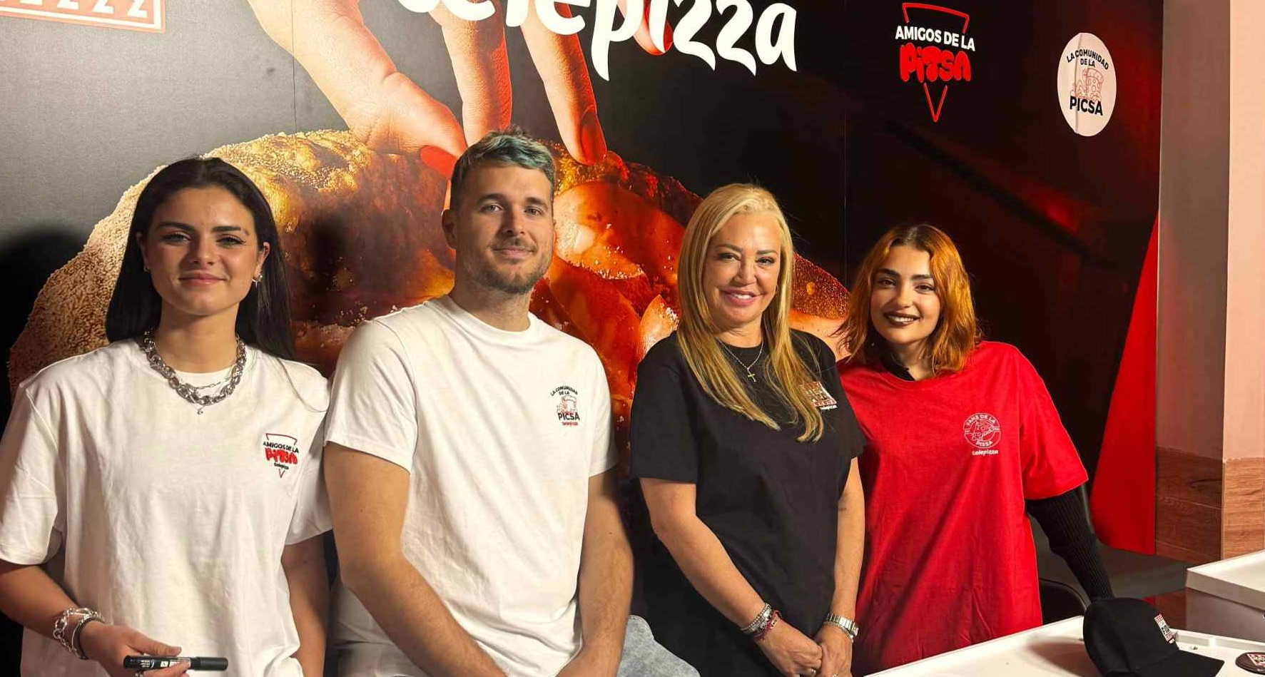 Los influencers Lucía de la Puerta, Perxitaa, Belén Esteban y Violeta para Telepizza