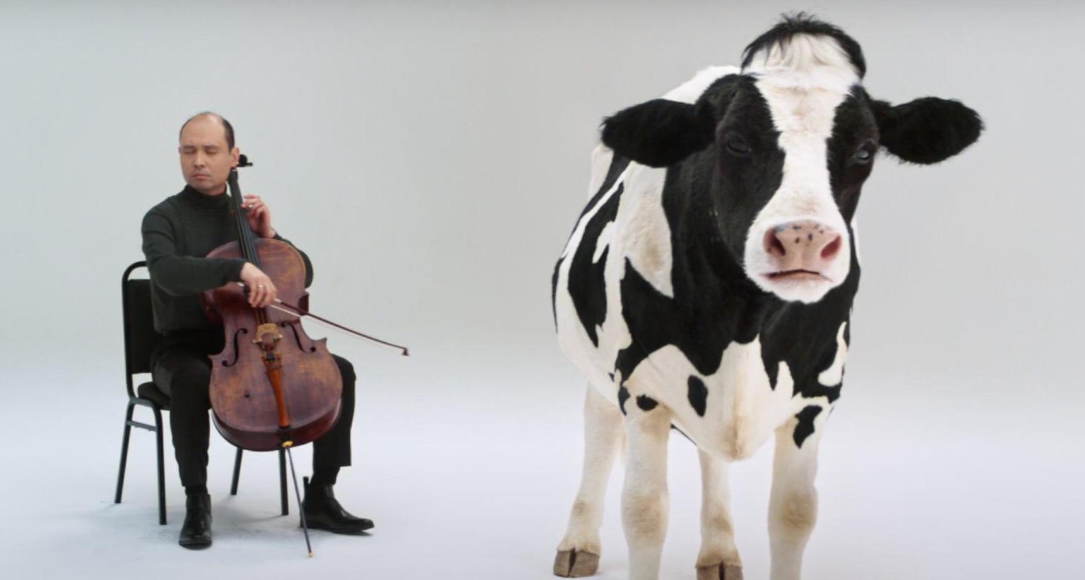 Fotograma de la campaña "Skip the cow" de Tulipán