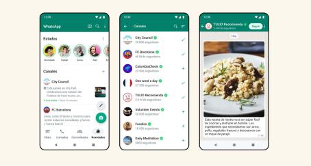WhatsApp presenta Canales y se refuerza como herramienta de difusión más allá de la mensajería