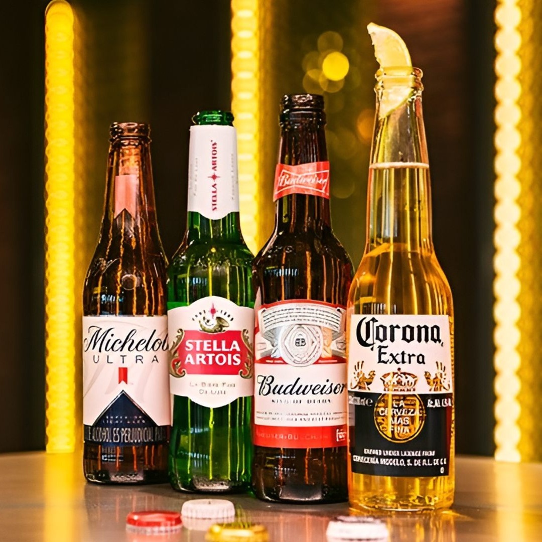 Botellines de cerveza de marcas de AB InBev
