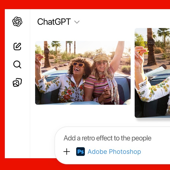 Una imagen de la interfaz de Adobe con ChatGPT