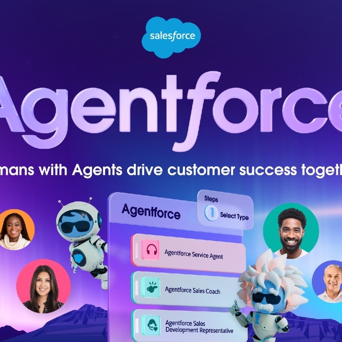 una imagen promocional del chat de agentforce
