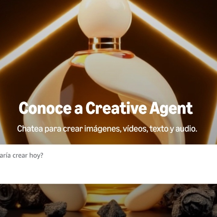 La interfaz del chat en Creative Agent