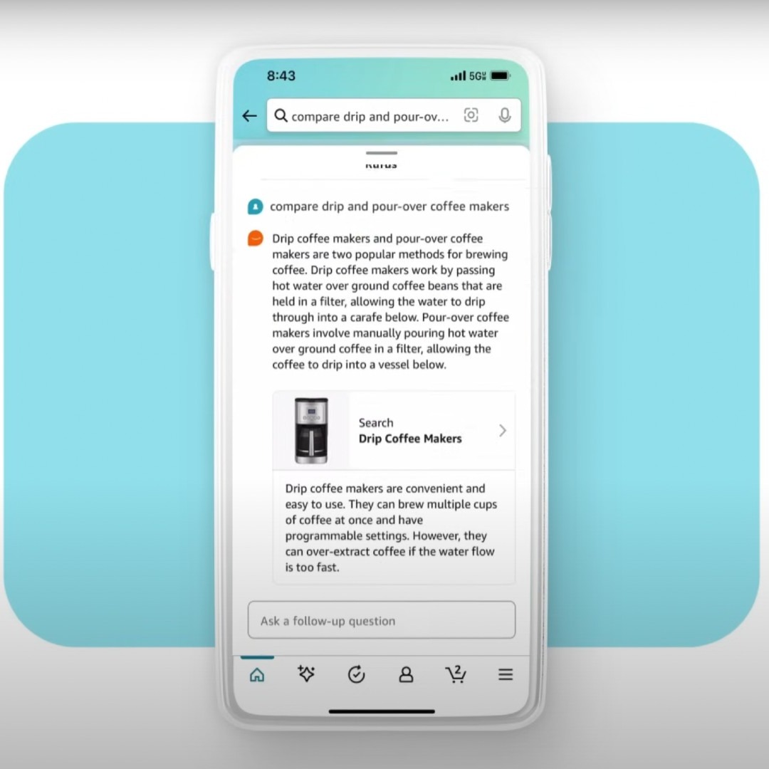 Amazon quiere ayudar a hacer compras más informadas con Rufus, su nuevo asistente de IA Interfaz de Rufus, el asistente virtual de Amazon