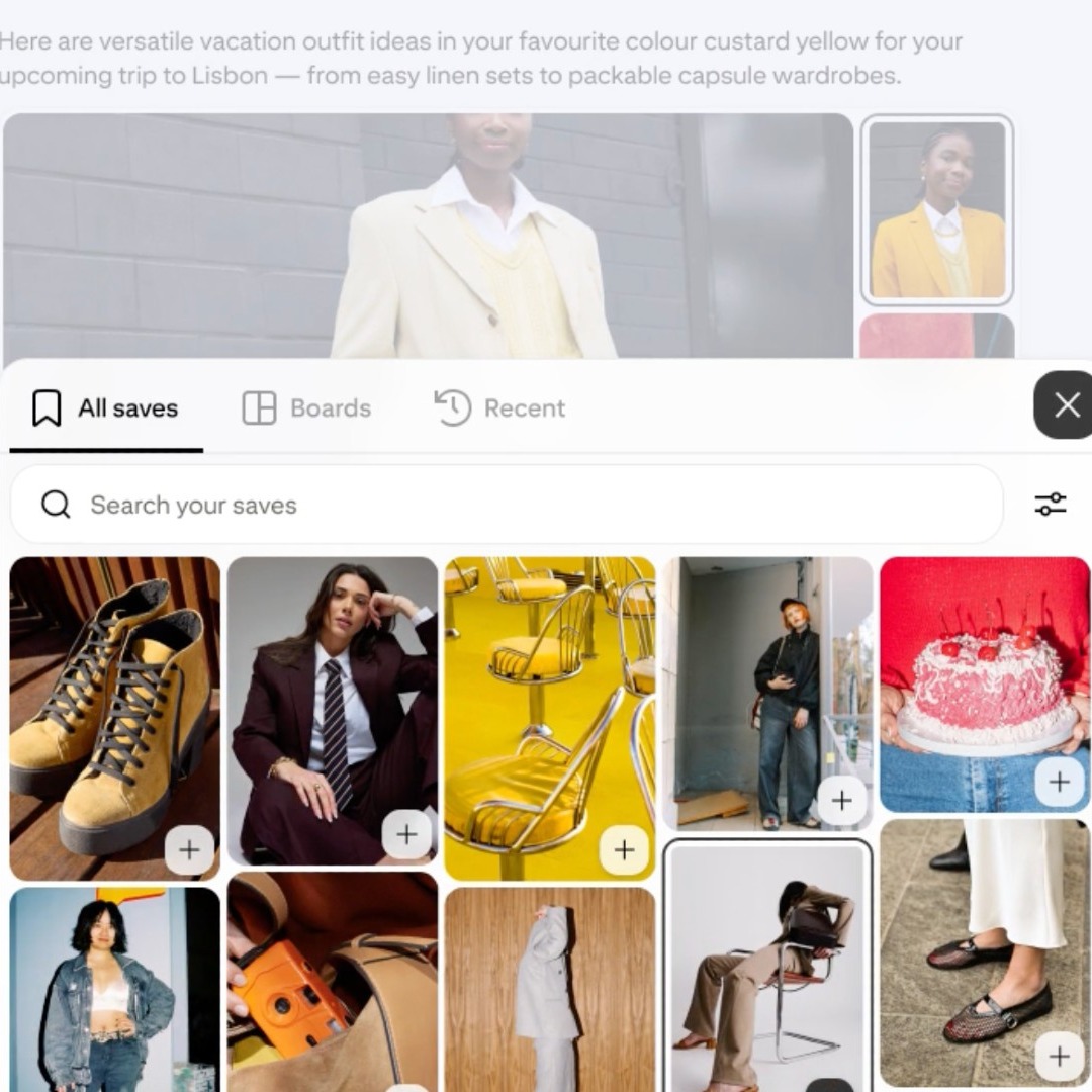 Interfaz de Ask Pinterest