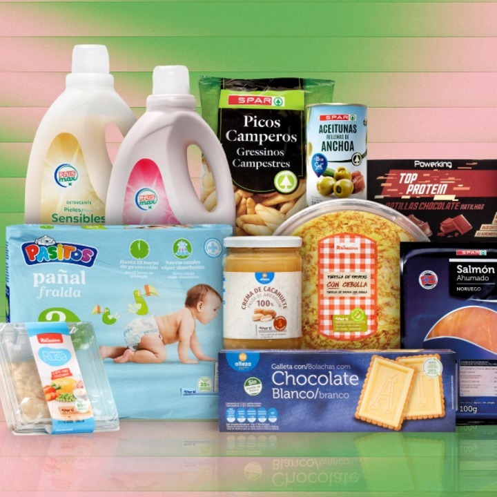 Bodegón con algunos de los productos elegidos