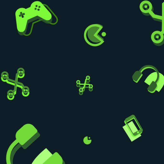 iconos verdes tecnológicos
