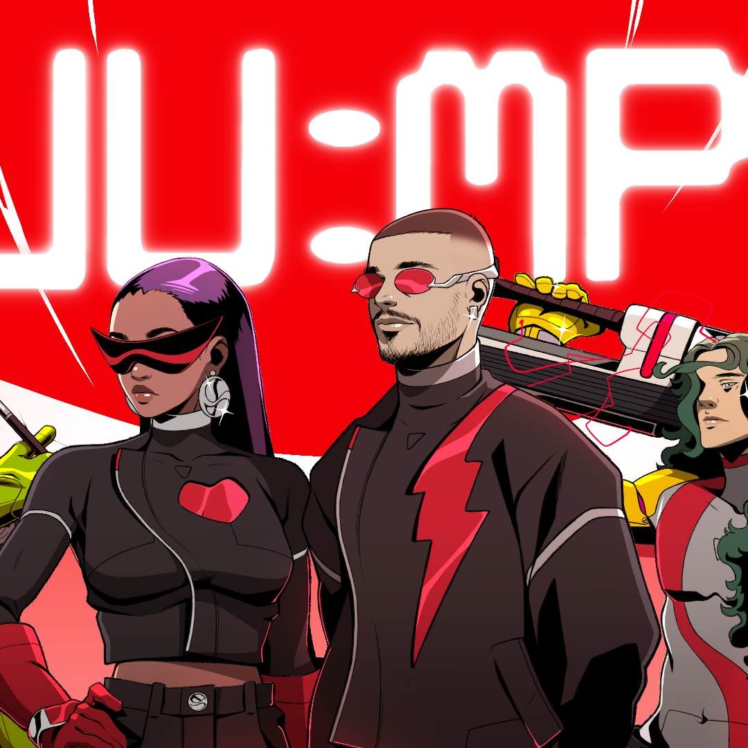 Ilustración de J Balvin, Amber Mark, Steve Vai y Travis Barker