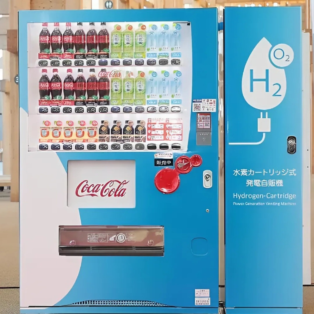 Nueva máquina expendedora de Coca-Cola que funciona con hidrógeno