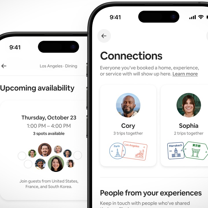 La nueva interfaz de Connections en Airbnb