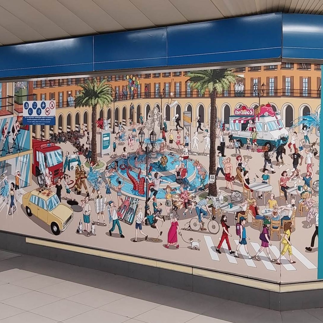 Publicidad exterior de Daitsu en el metro de madrid