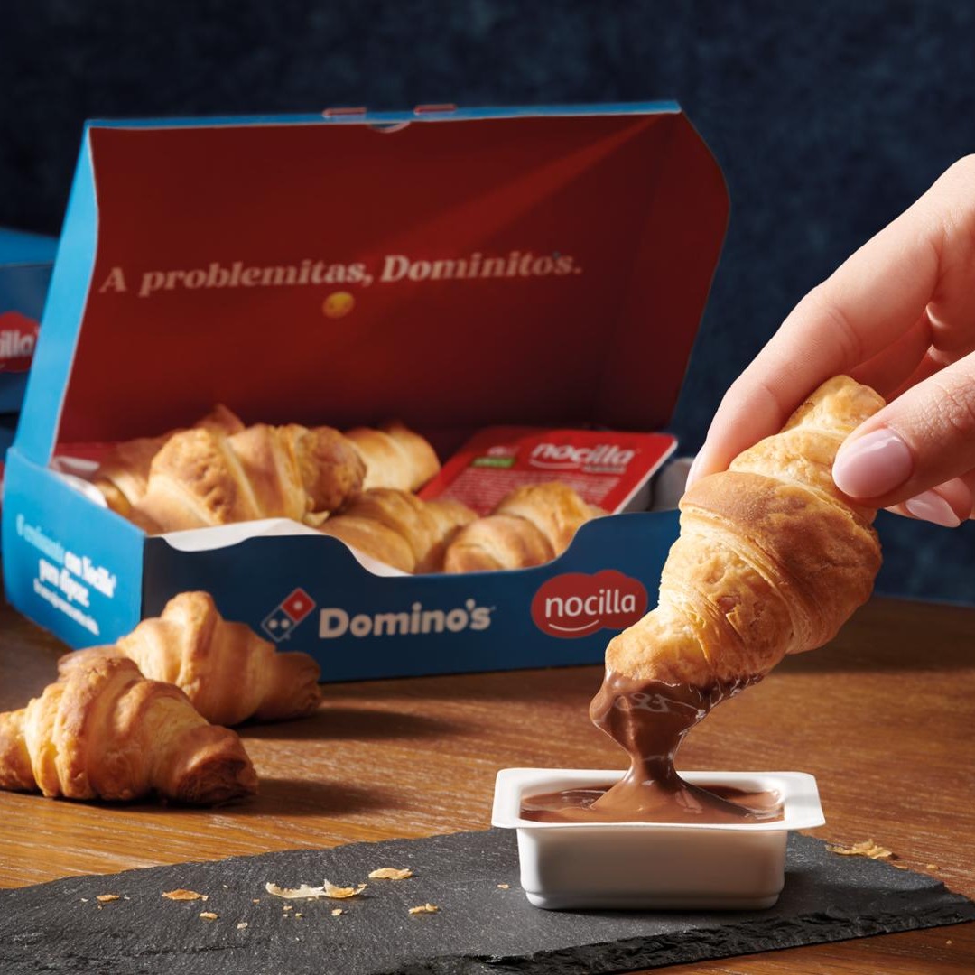 mini croissants de domino's pizza y nocilla