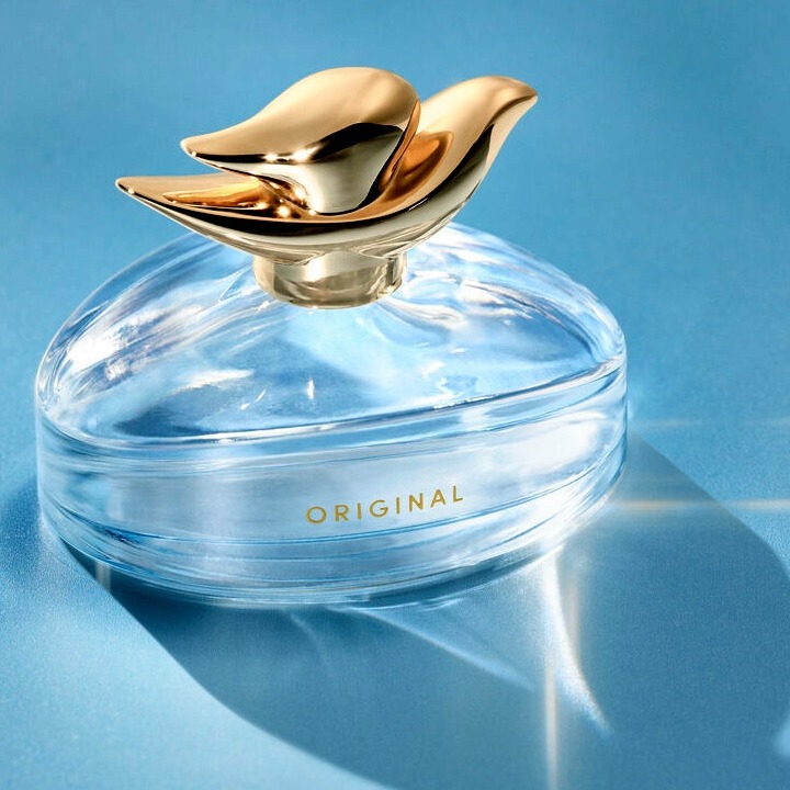 Bote de cristal del perfume de Dove