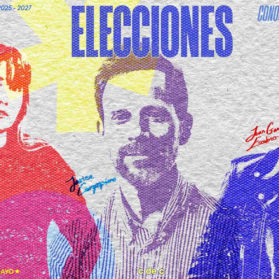 Ilustracion de los tres candidatos a presidir el c de c