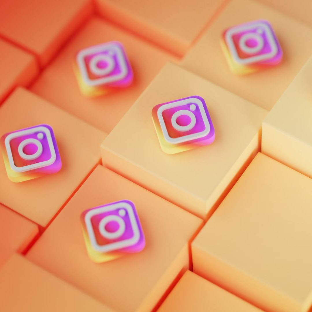 Logotipo Instagram a modo de fichas