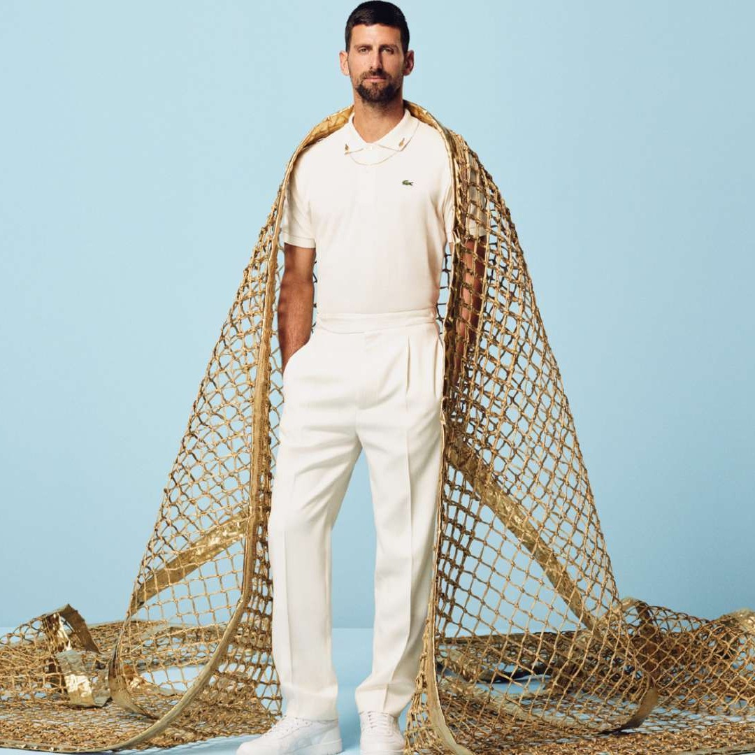 Novak Djokovic en una campaña de Lacoste