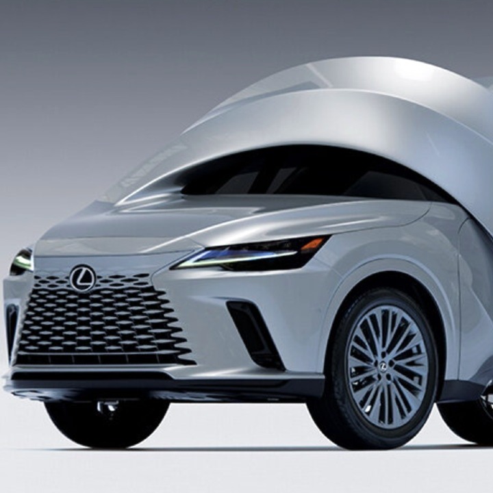 Coche gris de Lexus con la carrocería retorcida