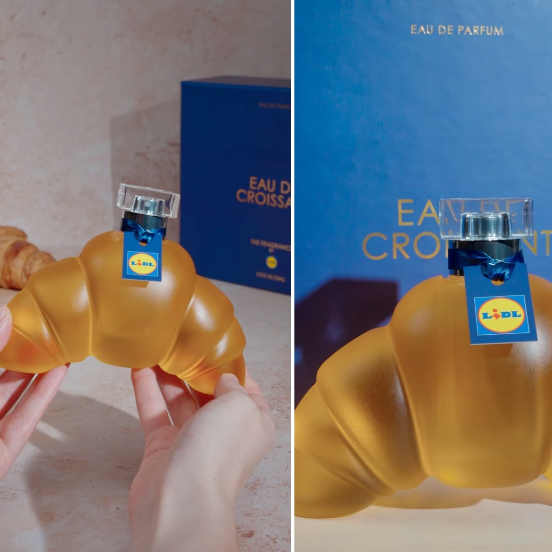 Perfume con forma de croissant
