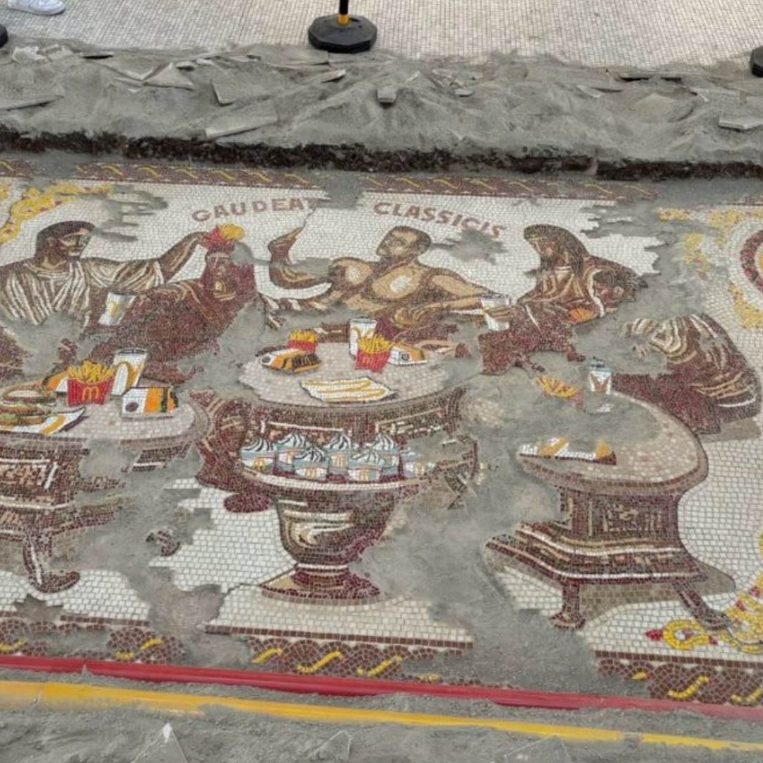 Mosaico creado por McDonald's