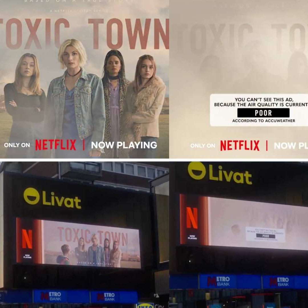 Carteles promocionales de la miniserie "Toxic Town"