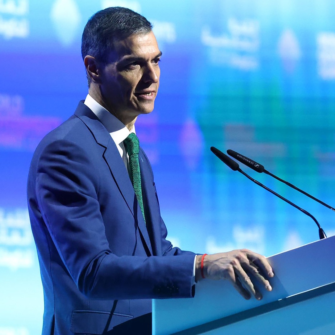 Pedro Sánchez anunciando medidas para redes sociales