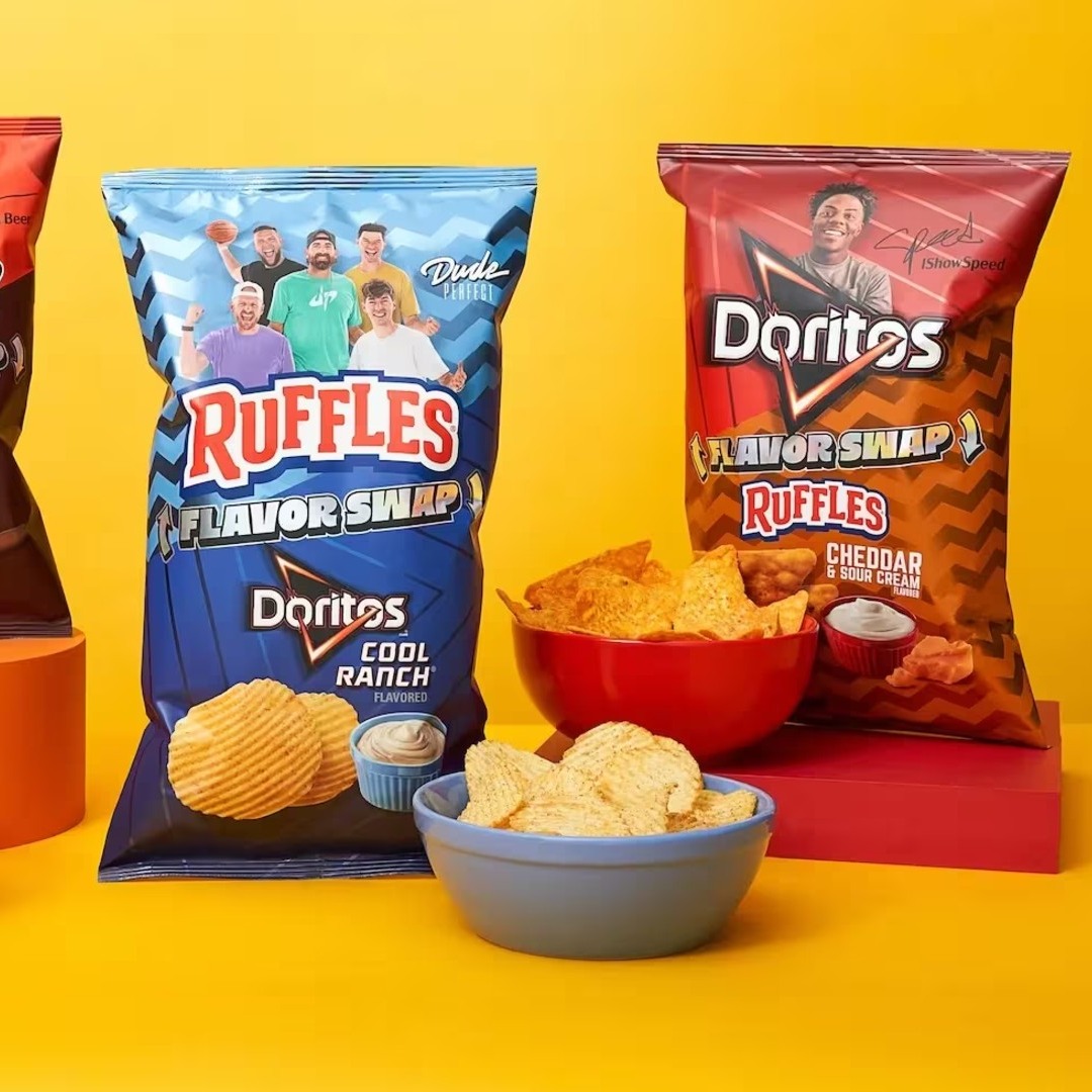 Bodegon de bolsas de Doritos, Cheetos y Ruffles
