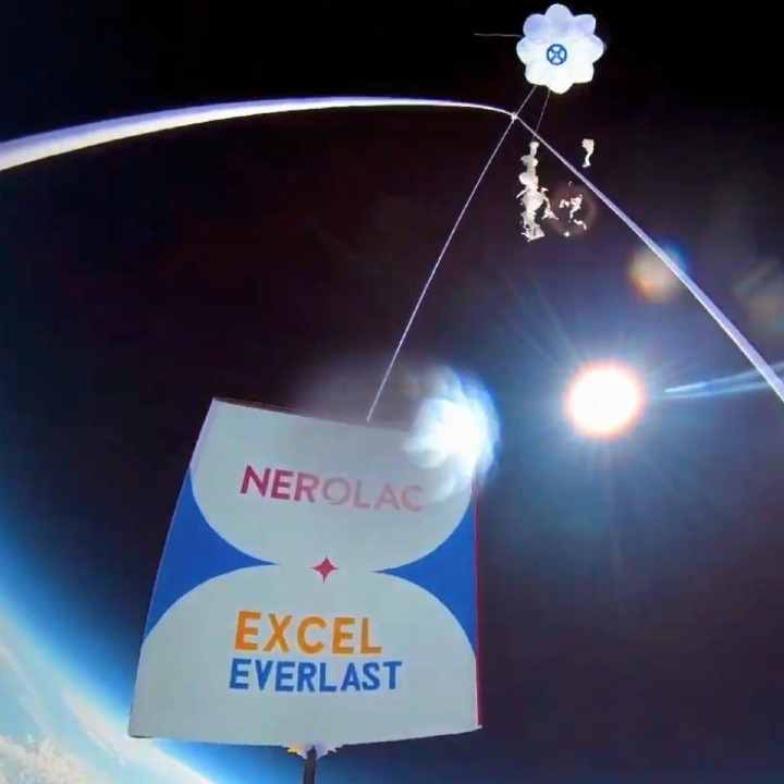 Una imagen de la pintura en la estratosfera