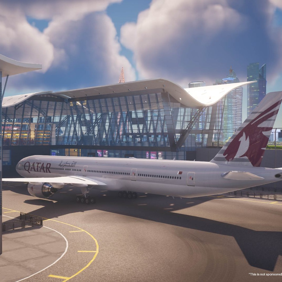 Avión de Qatar Airways en Fortnite