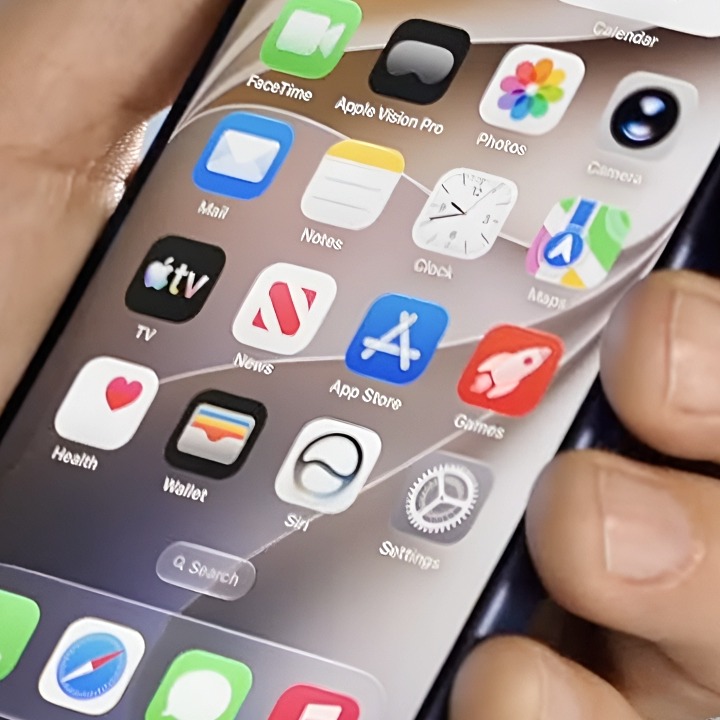Pantalla de un iPhone en la que se ven varias aplicaciones, entre ellas la de Siri