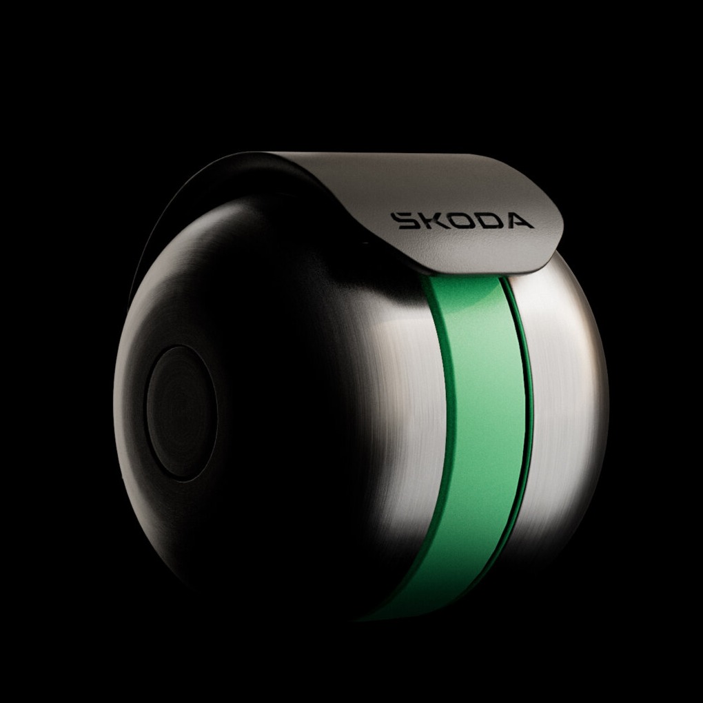 El timbre DuoBell sobre un fondo negro