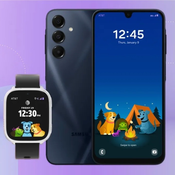 La interfaz del teléfono y el reloj inteligente de Amigo Jr.