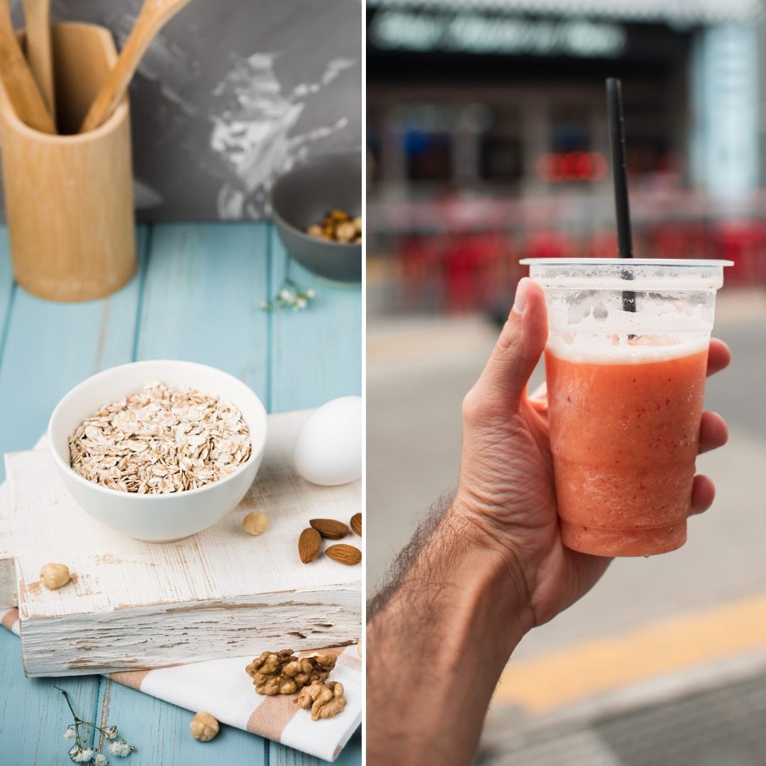 Collage de fibra, bebida y picante