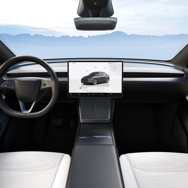 El interior de un coche Tesla