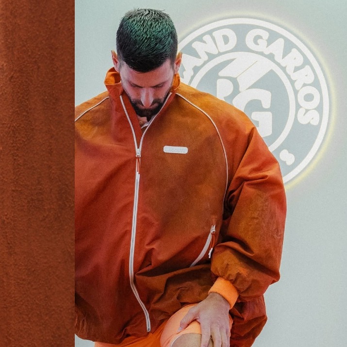 El bar de arcilla de Stella Artois y Novak Djokovic con la chaqueta de Lacoste