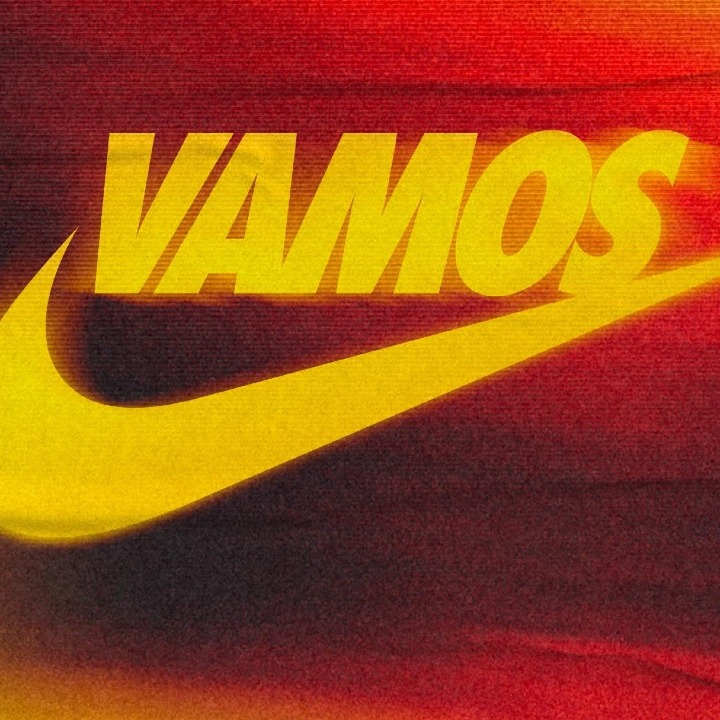 Logo de Nike con la palabra "Vamos"