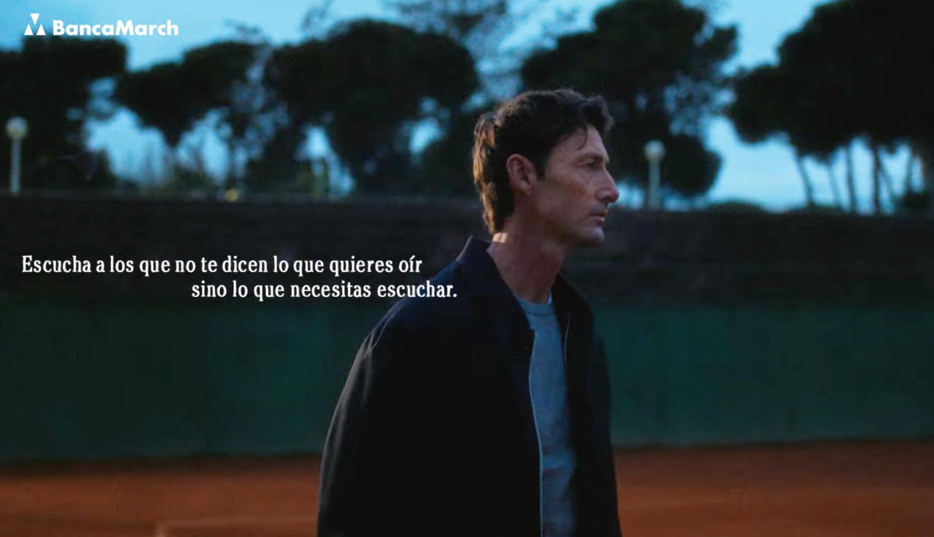 Juan Carlos Ferrero en el anuncio de Banca March