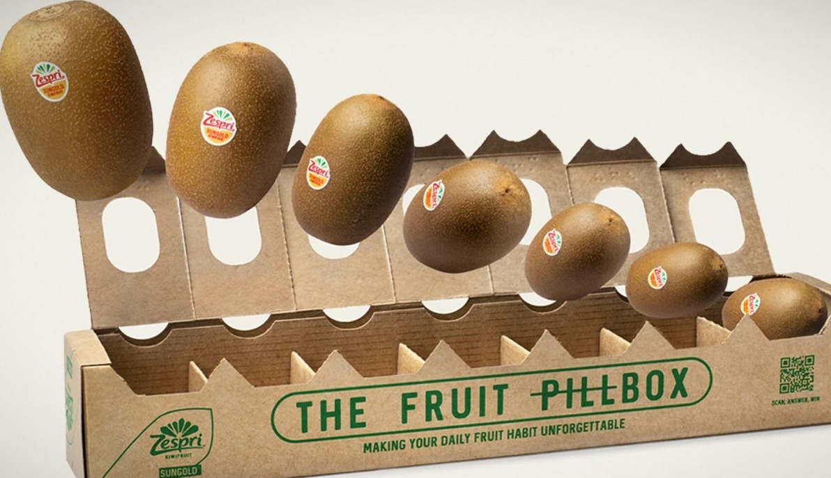 caja de 7 kiwis zespri a modo píldora