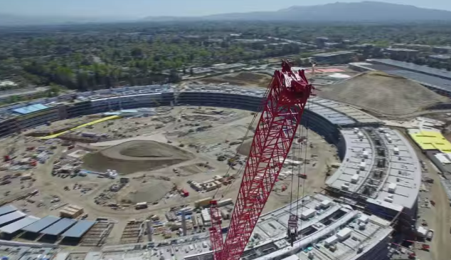 As es el nuevo Campus de Apple a vista de dron