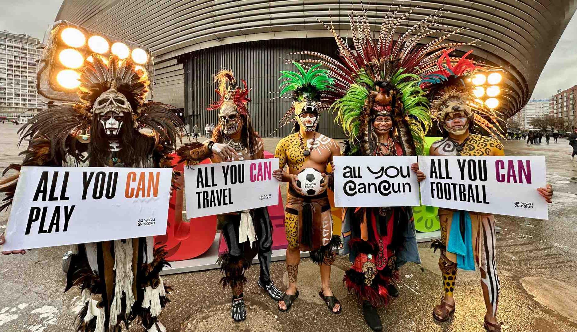Guerreros mayas ante el Santiago Bernabéu
