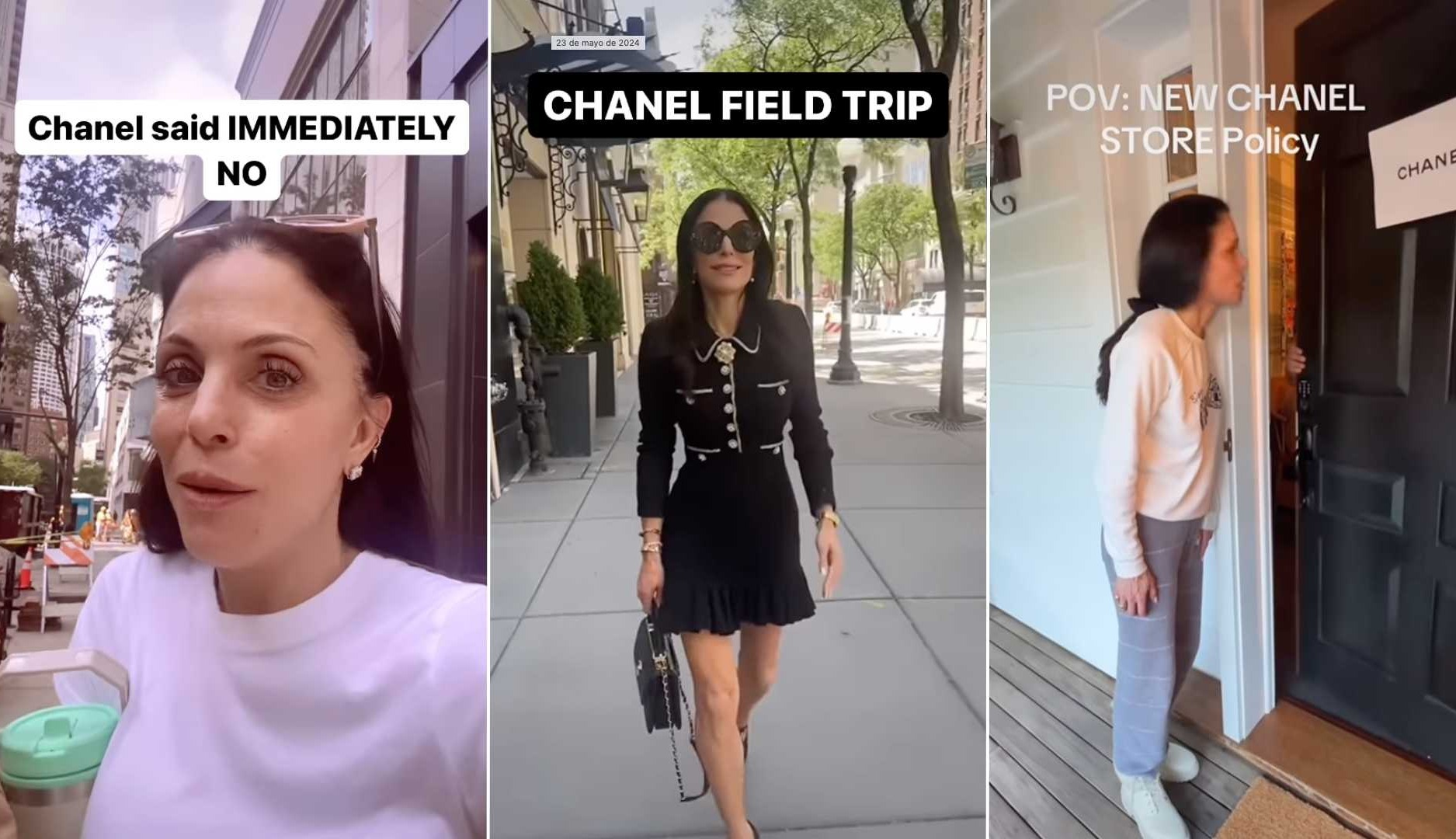 Publicaciones de la influencer Bethenny Frankel criticando a Chanel
