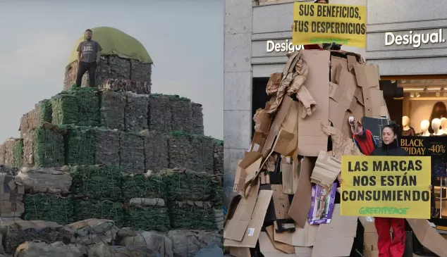 Patrocinio de plástico y montones de residuos, vías para la concienciación sostenible en Black Friday