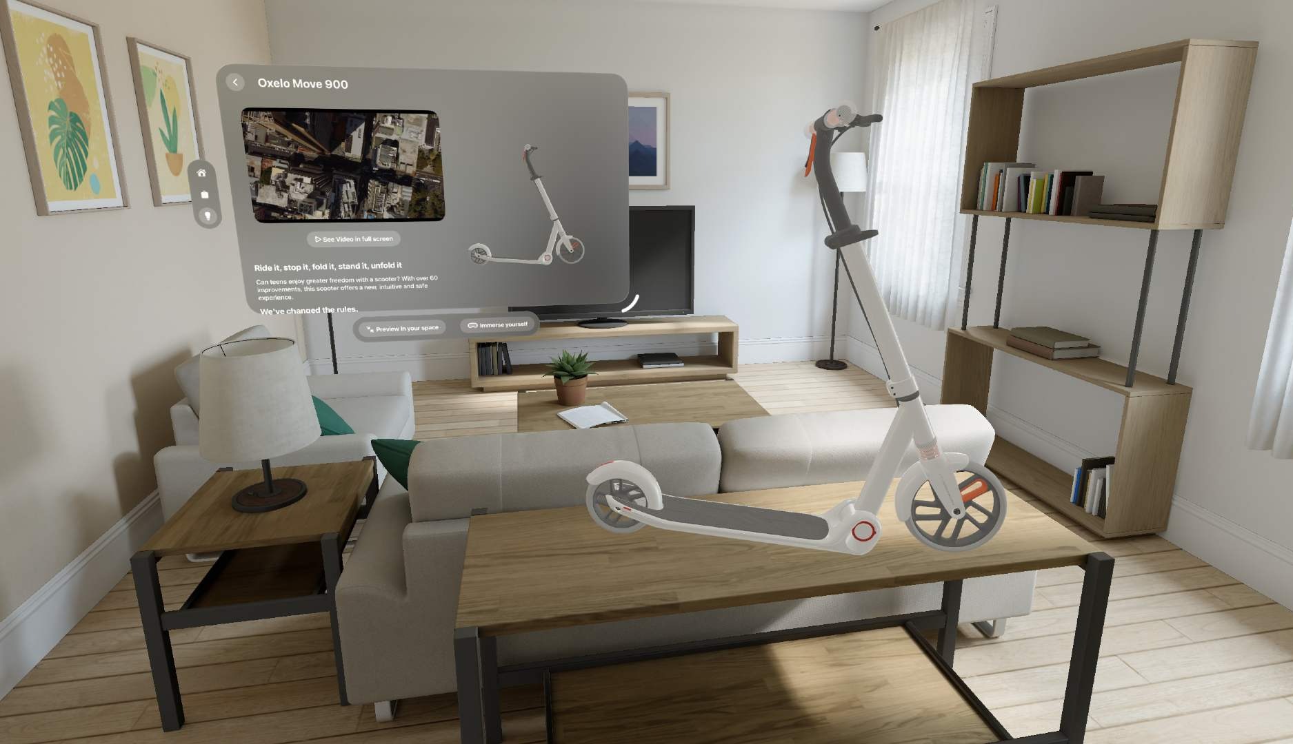 Representación de la visualización de Decathlon en las Vision Pro de Apple