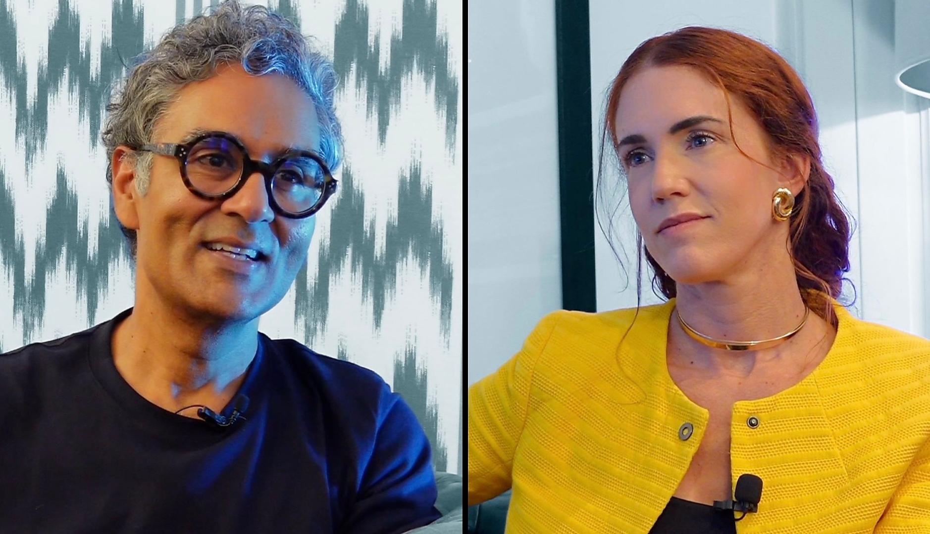 Harjot Singh y Natalia Marín durante la entrevista