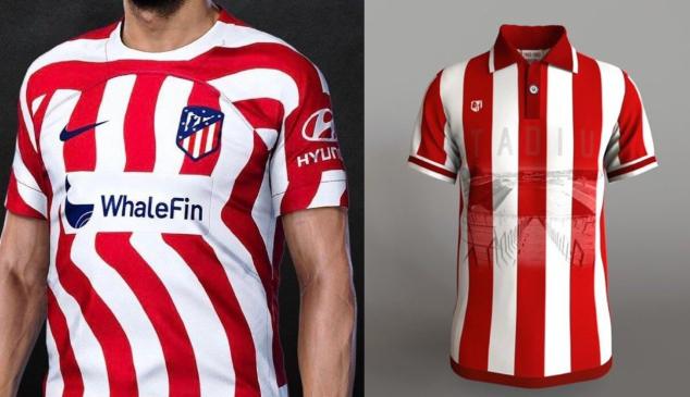 Comparación de la futura camiseta del Atlético de Madrid y la creada por los aficionados