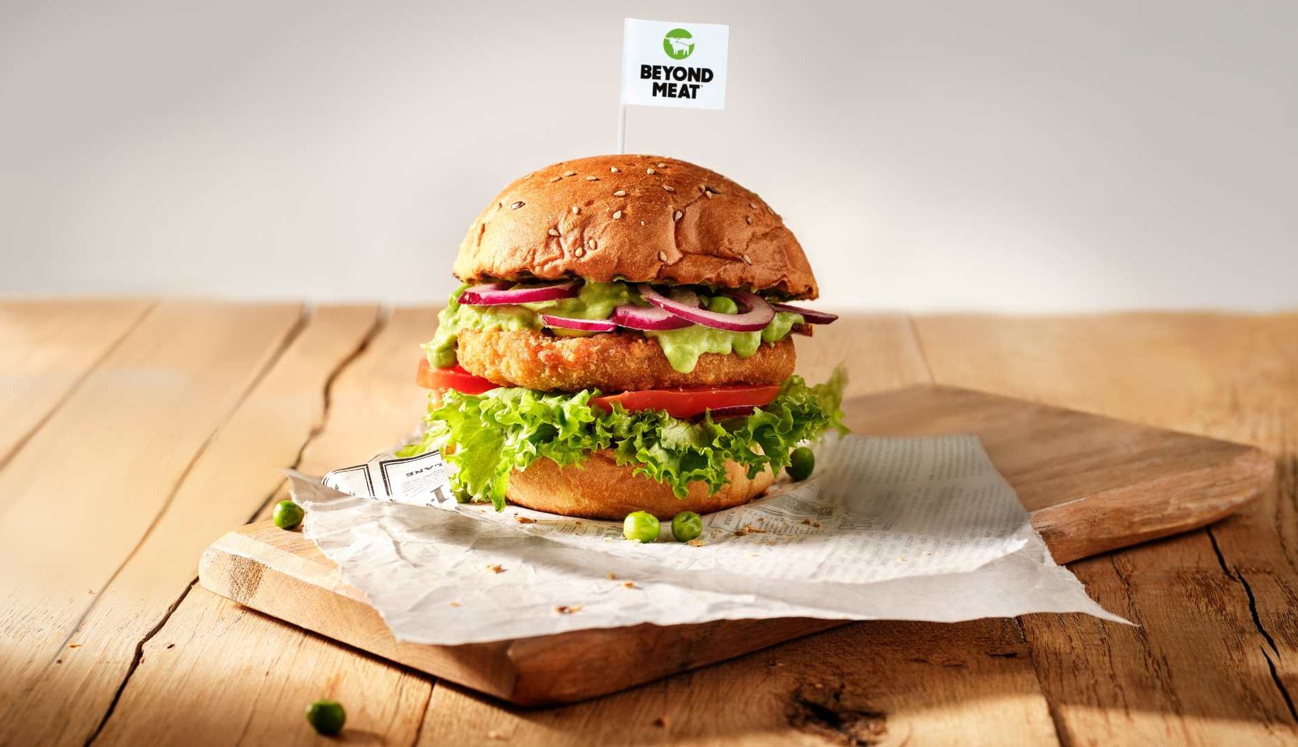 Hamburguesa con carne de proteína vegetal