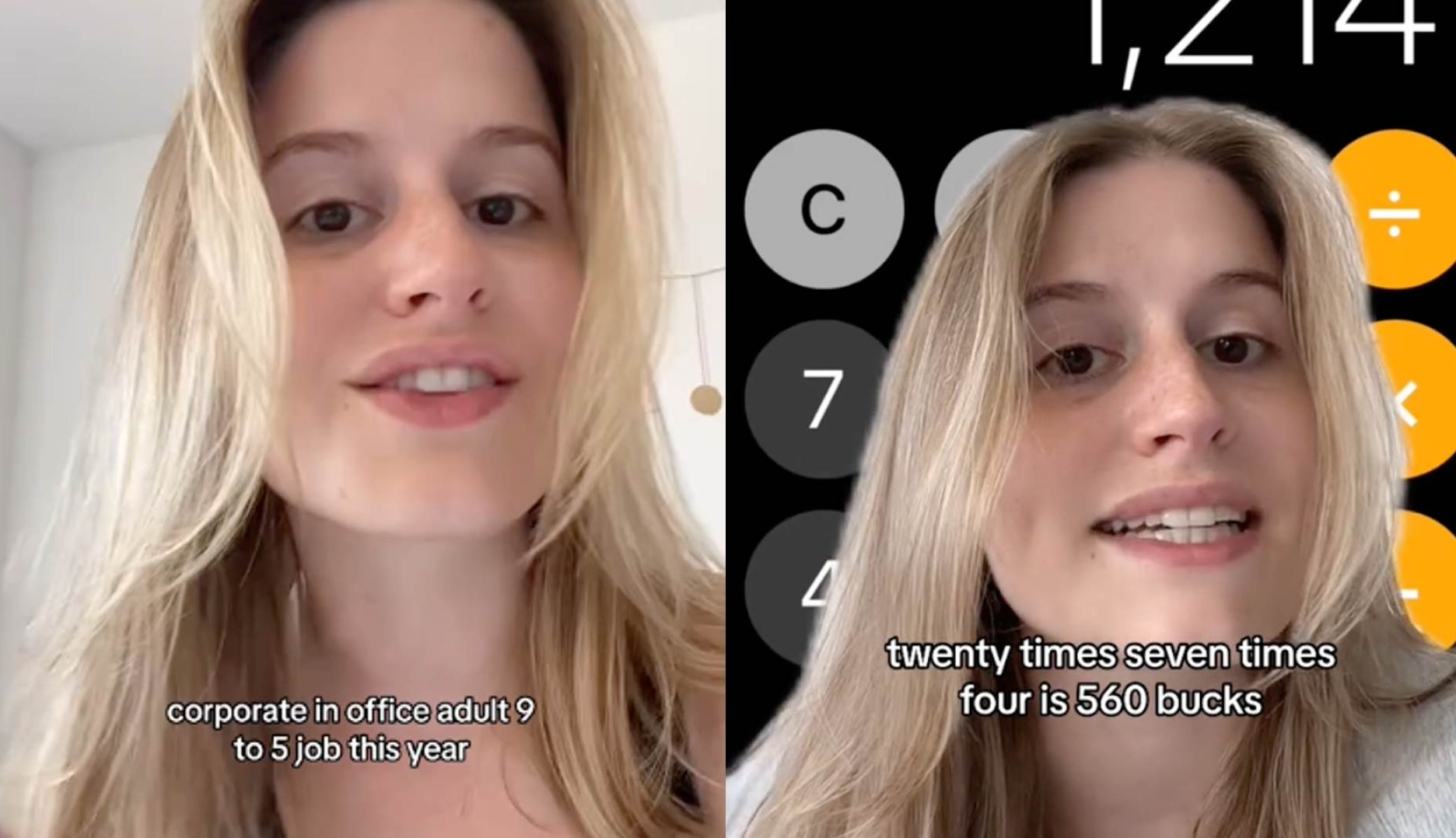 Una joven critica la cultura corporativa en vídeos de TikTok