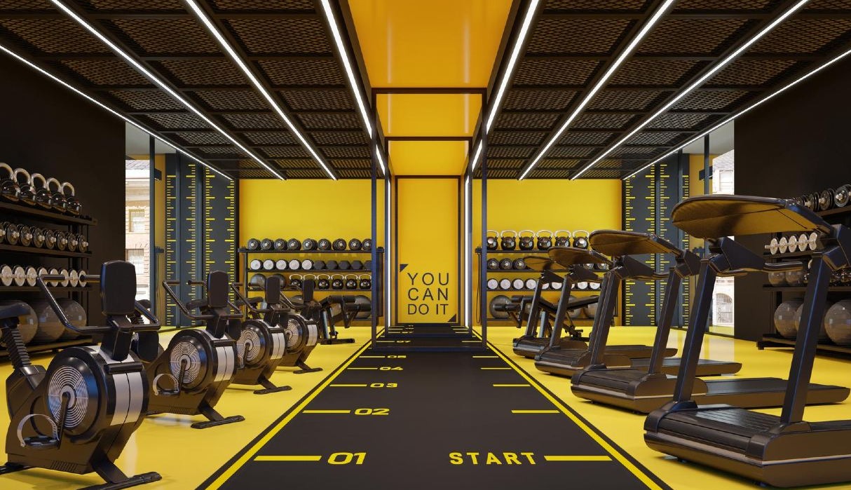 gimnasio con maquinas de ejercicio