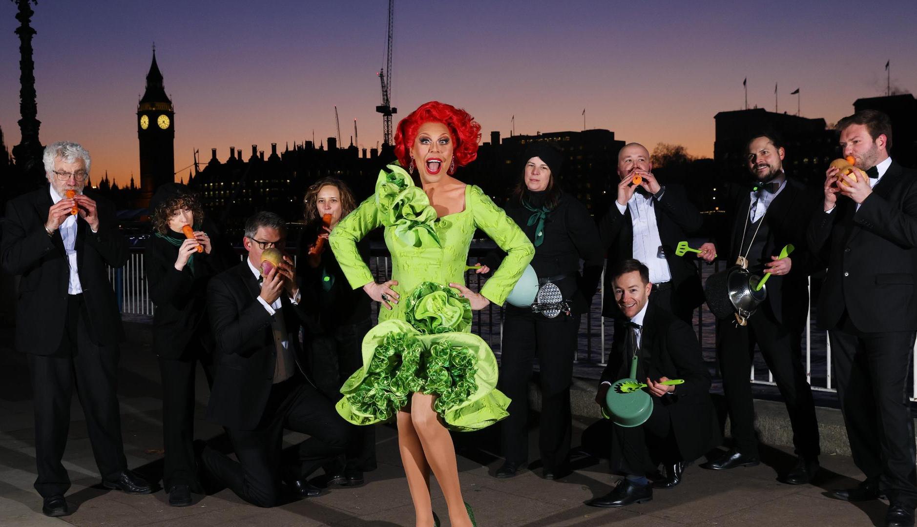 Orquesta de verduras en la campaña de Hello Fresh