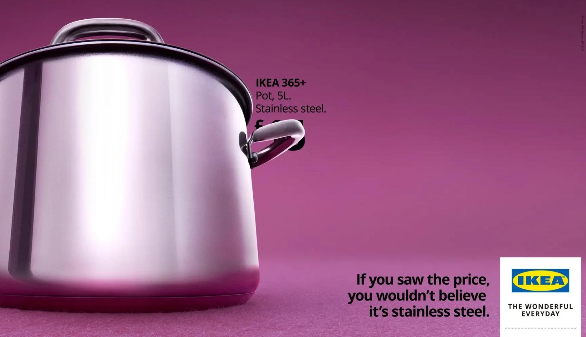 Gráfica publicitaria de una olla